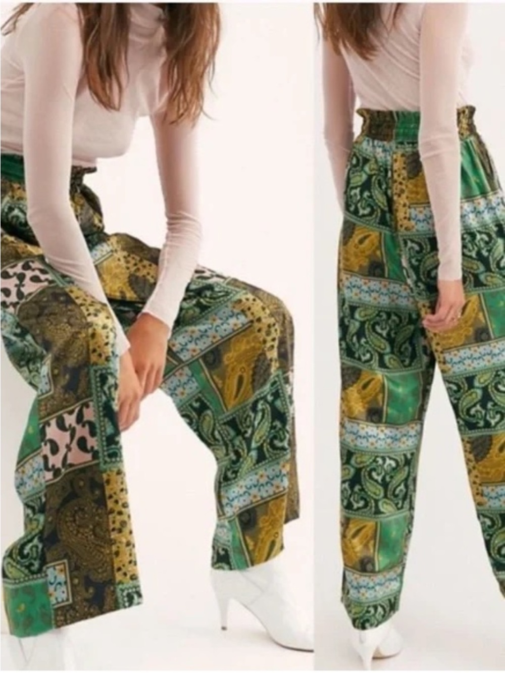 NWT Free People Patch Things Up Boho
Wide Leg Pants